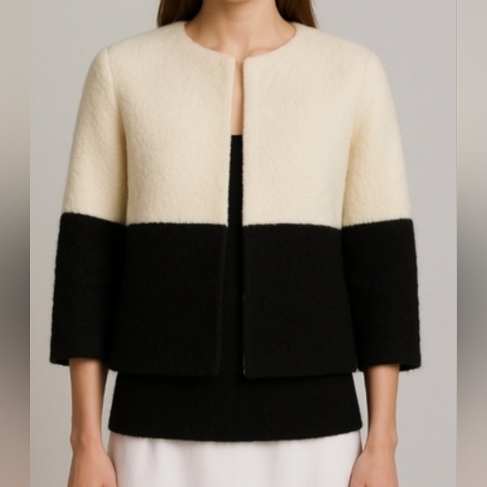 Alice + Olivia Colorblock Wool Blend Bounce Jacket